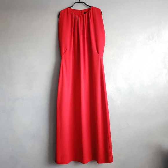 NWT, DEREK LAM, NEW  YORK RED MIDI/MAXI DRESS, SIZE US 12, 14 - Picture 14 of 15